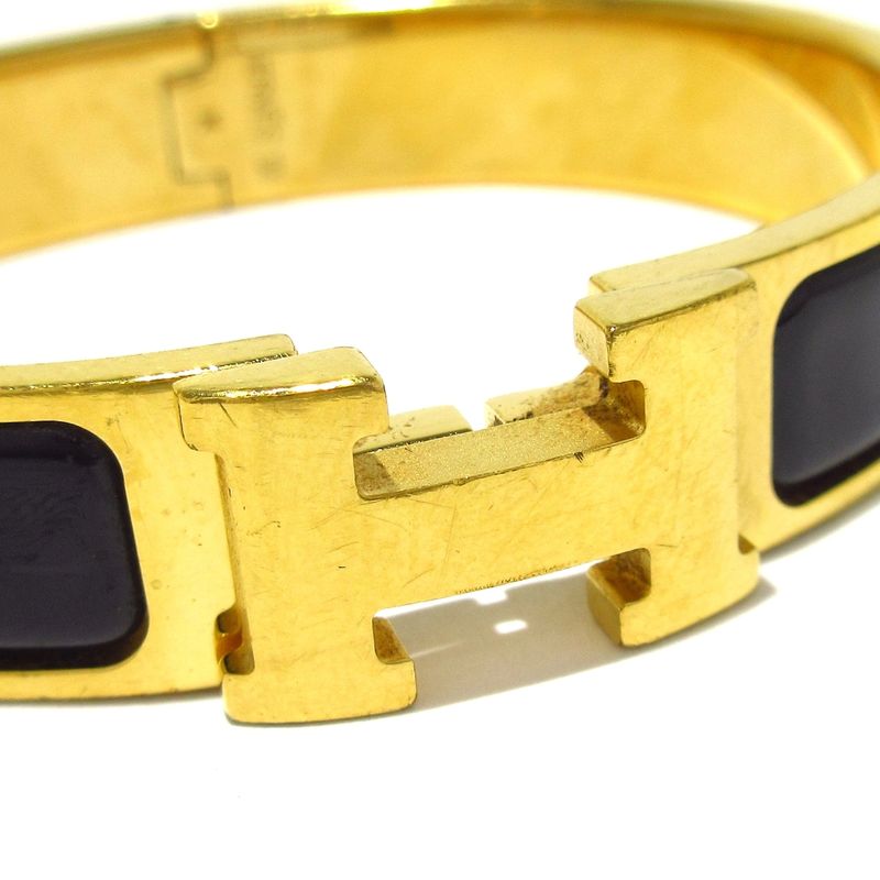 Hermes Bangle Click Clack Gold And Black