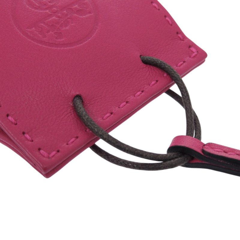 Hermes Sac Oranje Bag Charm Lambskin Rose Mexico Engraved Y (2020) Pink Key