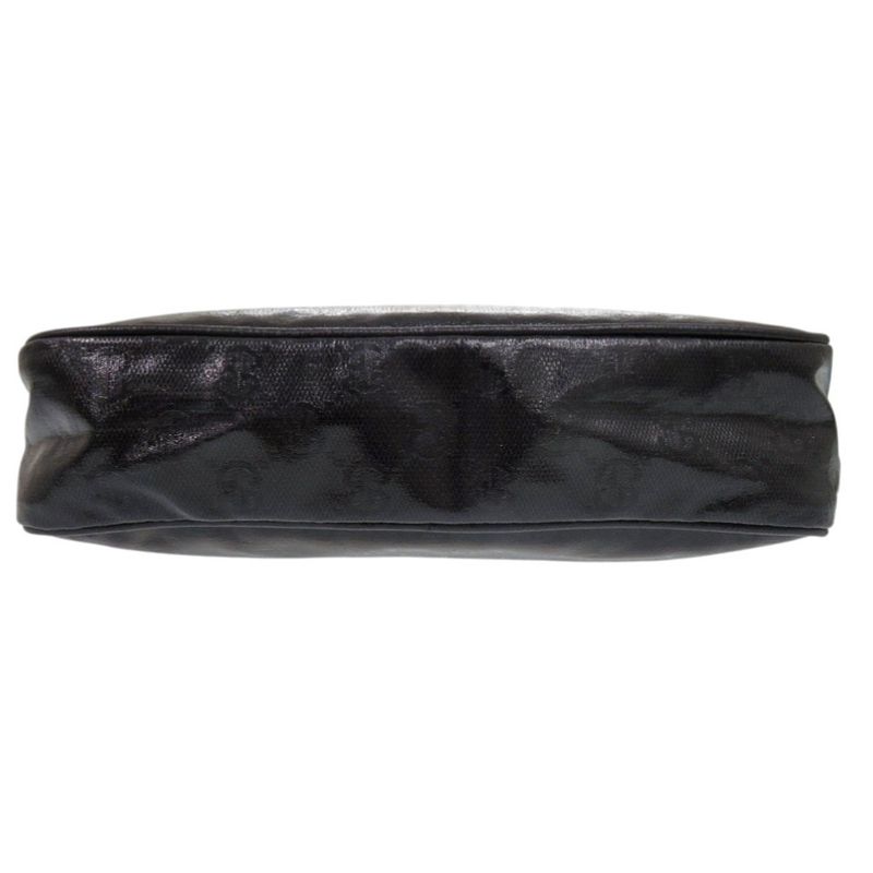 Gucci 760342 GG Crystal Leather Black Shoulder Bag Black 0458 Gucci
