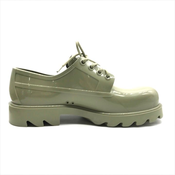 Bottega Veneta Stride Rubber Lace Up Shoes Khaki