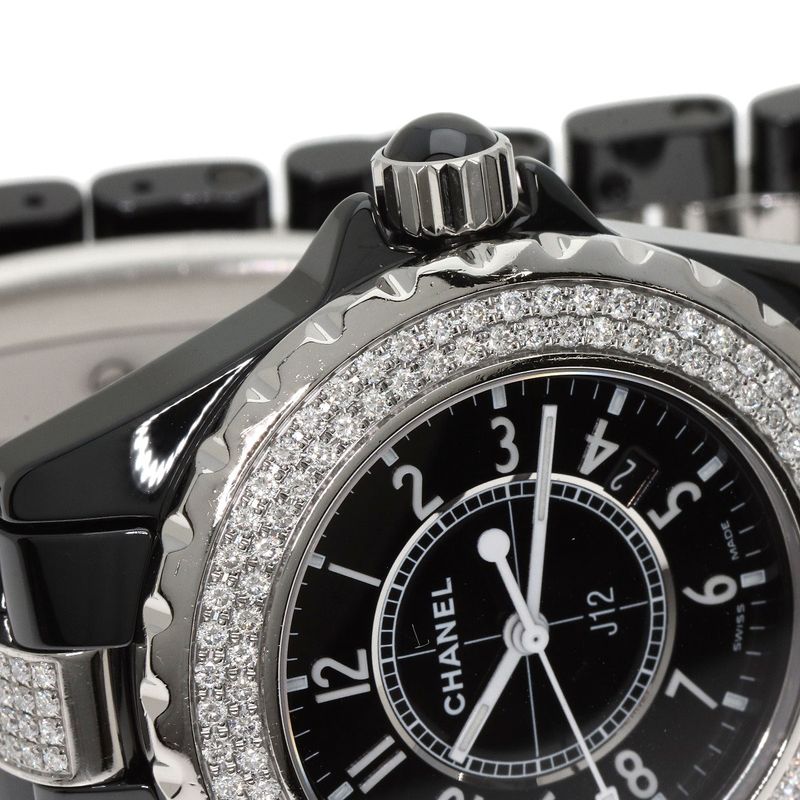 Chanel H1338 J12 33mm (130in) Bezel Bracelet Diamond Wristwatch Ceramic Ceramic