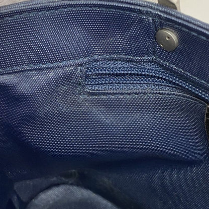 Chanel Handbag Chocobar Nylon Navy Silver Hardware Women