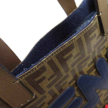 Fendi Fila Collaboration Zucca Pattern Tote Bag Coated Canvas Women