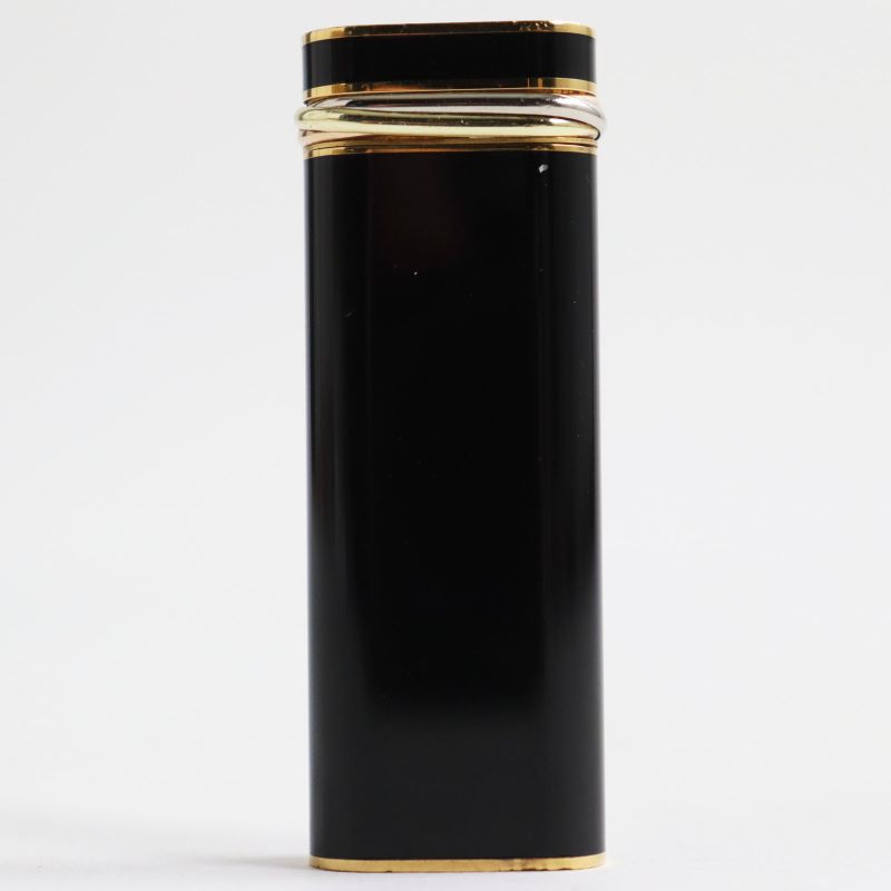 Cartier Trinity Lacquer New Shape Logo Roller Type Gas Lighter Smoking
