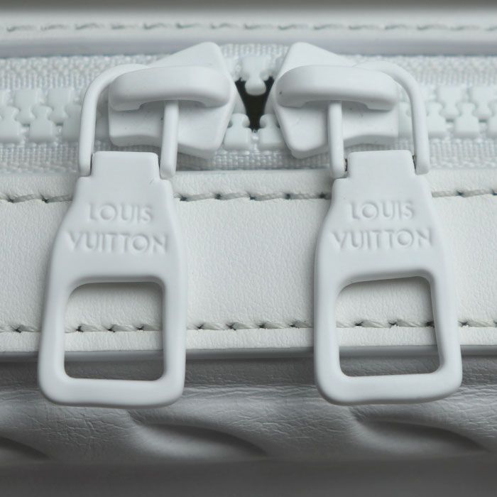 Louis Vuitton LV Ornament Soft Trunk Shoulder Bag White M21833 IC Unisex