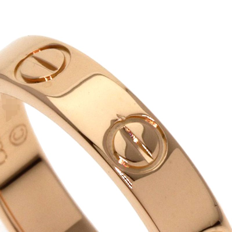 Cartier Mini Love Ring #48 Ring - 18K Pink Gold Ladies
