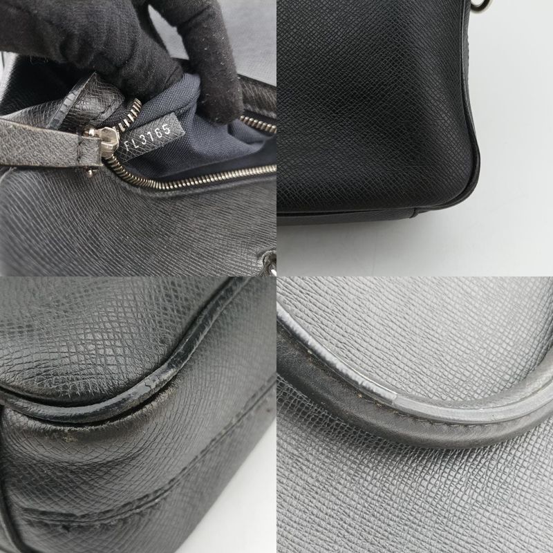 Louis Vuitton Porte Documents Business PM Black Taiga M32952fl3165