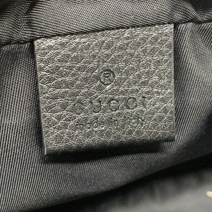 Gucci Shoulder Bag Double G 347994 Black Leather
