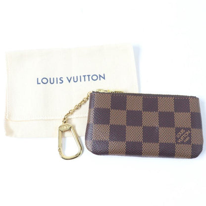 Louis Vuitton N62658 Card Key Case Pochette Cles Damier Canvas Coin Case Brown