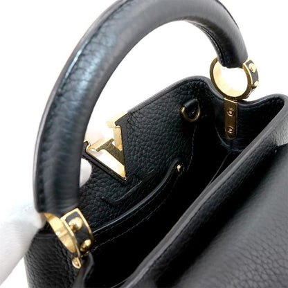 Louis Vuitton Capucines MINI 2way Hand Shoulder Bag Taurillon Leather Noir