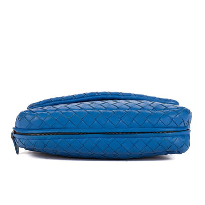Bottega Veneta Olympia Blue Intrecciato Leather A