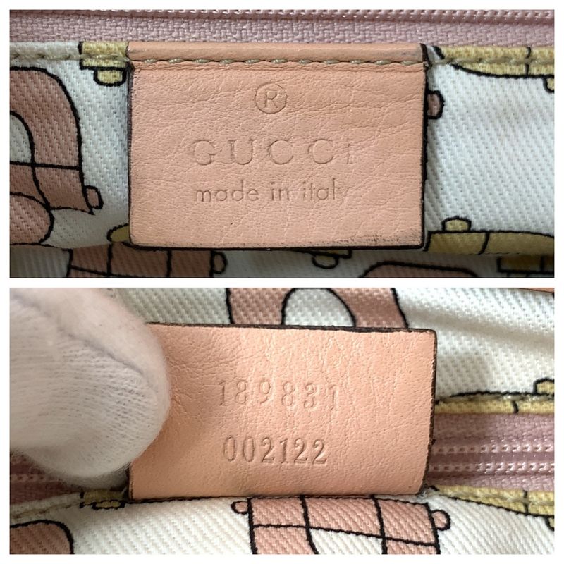 Gucci Abby Guccissima Pink Gold Hardware Leather 189831 Tote Bag Shoulder Bag