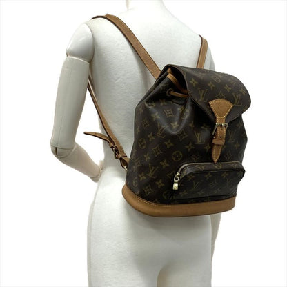 Louis Vuitton Montsourismm Backpack Monogram Canvas M51136 Brown Gold Hardware