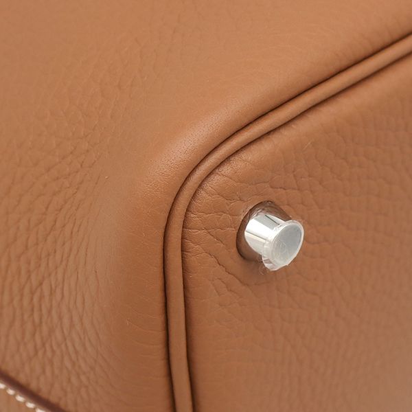 Hermes Handbag Picotin Lock PM Taurillon Clemence Gold Silver Hardware Never