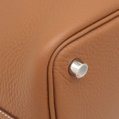 Hermes Handbag Picotin Lock PM Taurillon Clemence Gold Silver Hardware Never