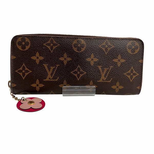 Louis Vuitton Monogram Portefeuille Cles Mance Flower Charm M64201 Long Wallet