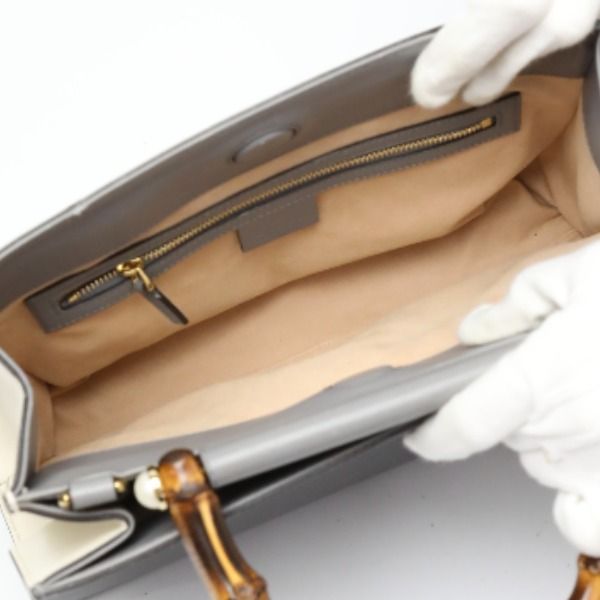 Gucci 459076 Handbag Bamboo Handbag Gucci Gray