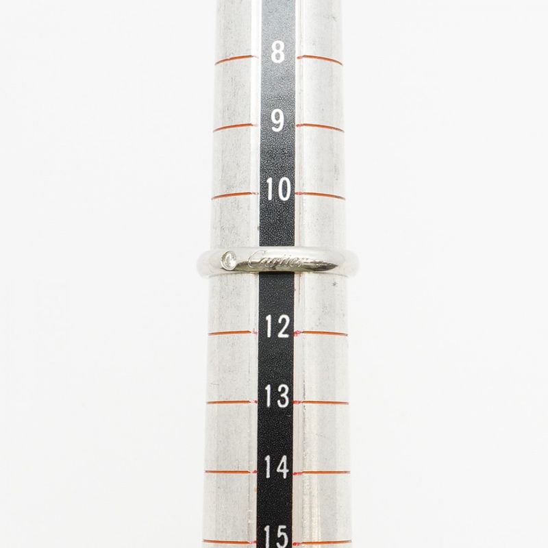 Cartier Ring C Deux 1PD Pt950 Platinum Diamond #51 Ladies