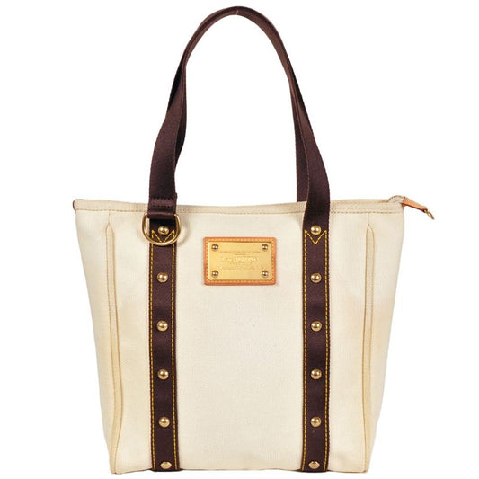 Louis Vuitton Antigua Cabas GM Tote Bag Canvas M40033 White