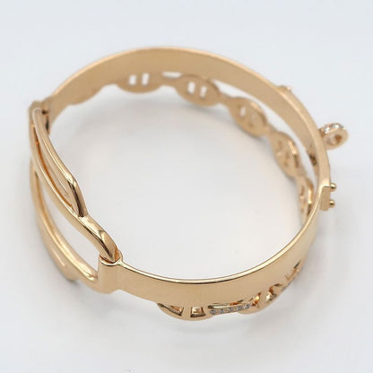 Hermes Chaine D'ancre Kelly Double Tour Bracelet Bangle SH 18K Pink