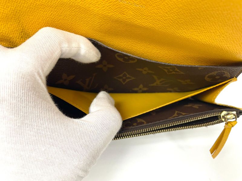 Louis Vuitton Monogram Portefeuille Emilie Zipper Long Wallet M60698 Brown ×