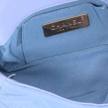 Chanel Jersey Mato Jersey Leather Strap Shoulder Bag Women