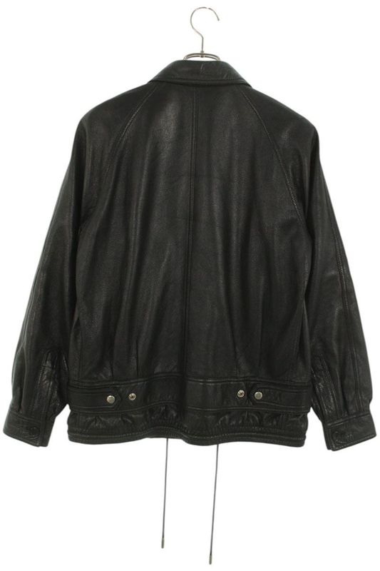 Saint Laurent Paris 472316 Y5qq2 Leather Zip-up Blouson With Pin Decoration