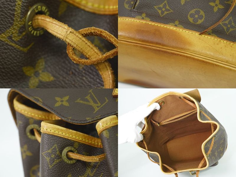 Authentic Louis Vuitton LV Montsouris MM Backpack Sac Backpack Monogram Brown