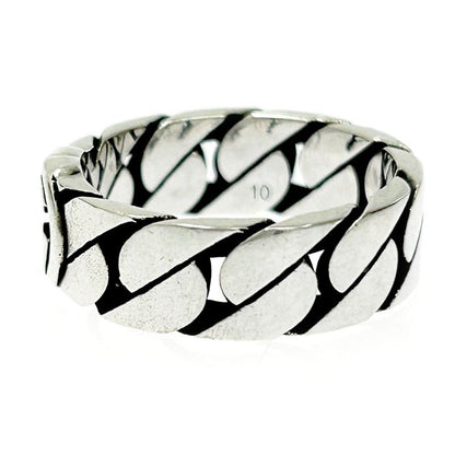 Gucci Silver Interlocking Wide Ring 4.3g 925 Engraved 307449 Ring with Box