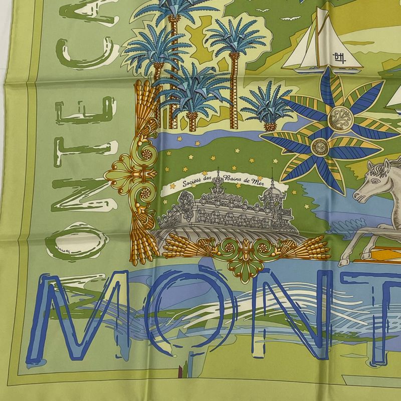 Hermes Carre 90 Silk Scarf Painter's Treasure Chest Monte Carlo Monte Carlo