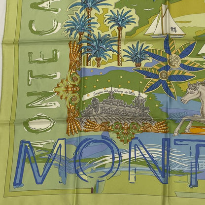 Hermes Carre 90 Silk Scarf Painter's Treasure Chest Monte Carlo Monte Carlo