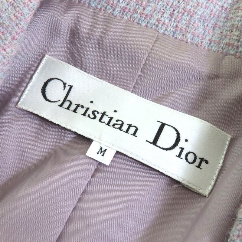 Christian DIOR Vintage 100% Wool Double Breasted Tweed Tailored