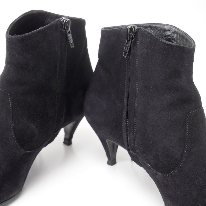 Saint Laurent Paris Boots Size 37 Studded Fringe Decoration Suede Short Boots