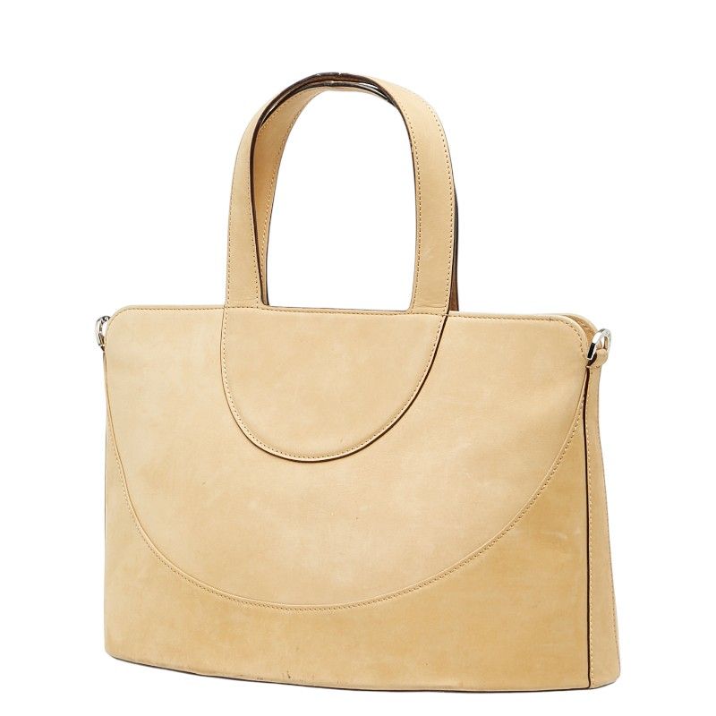 Bulgari Handbag Shoulder Bag 2WAY Beige Nubuck Women Bvlgari