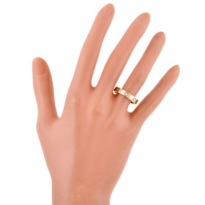 Cartier Mini Love Ring With Diamonds #61 18K Pink Gold 53g 1P Diamond Pink Gold