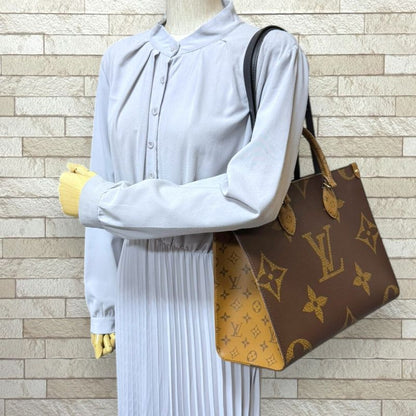 Louis Vuitton On The Go MM Monogram Giant Tote Bag Monogram Canvas M45321 Brown