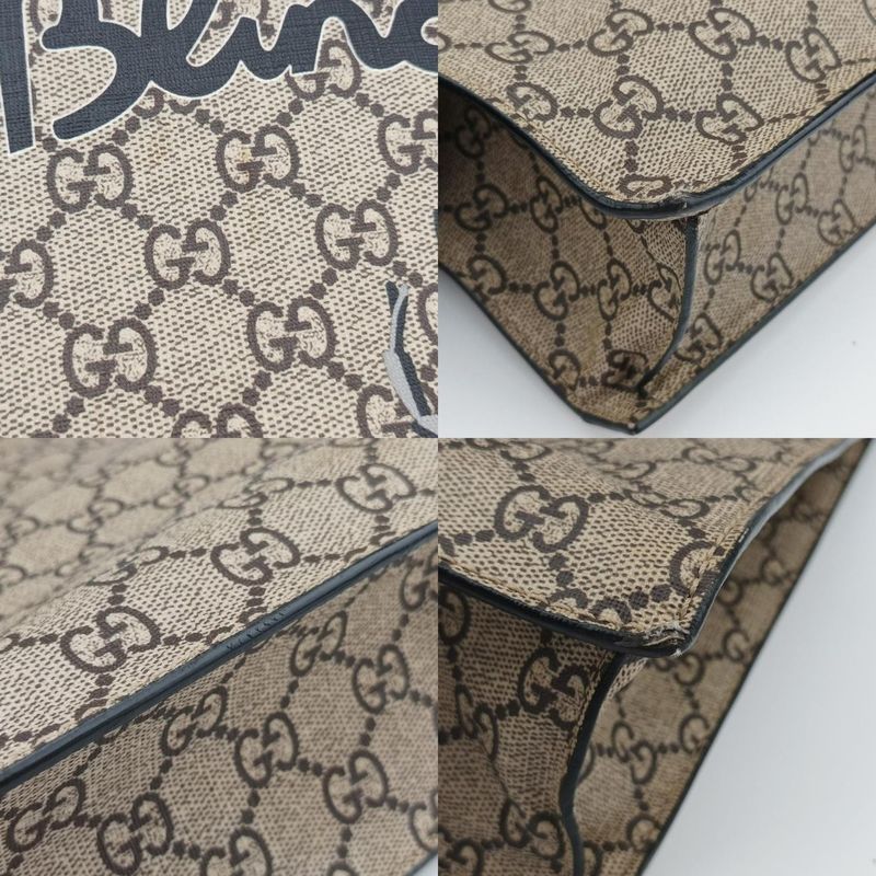 Guccigg Supreme Bee Brown And Ruched PVC Coated Canvas 450950 B024905997