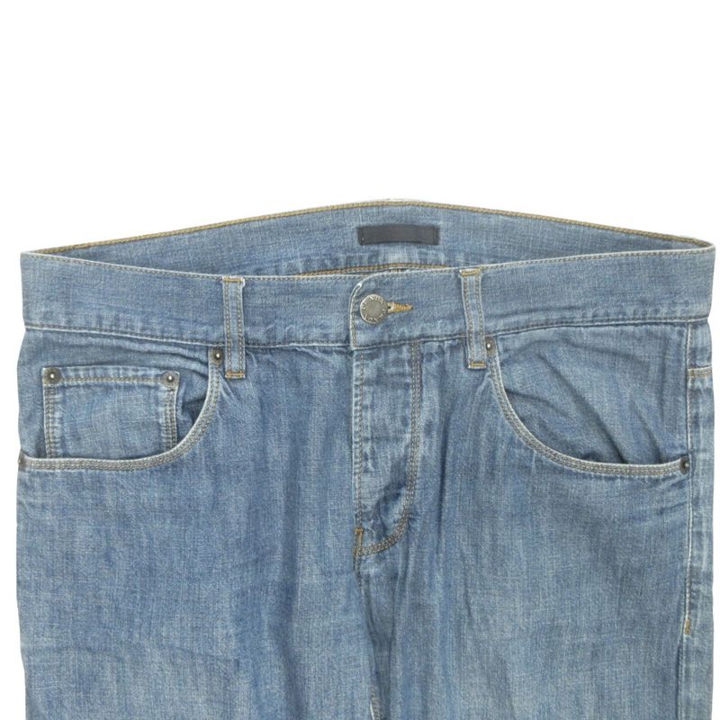Good Prada Light Denim Pants Bottoms Button Fly Light Hand Old Archive Gepo10