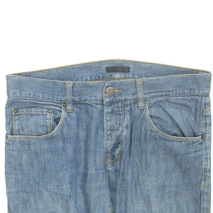Good Prada Light Denim Pants Bottoms Button Fly Light Hand Old Archive Gepo10