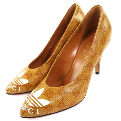 Gucci×adidas Gucci×adidas 712221 Trefoil Logo Pointed Toe GG Crystal Pumps In