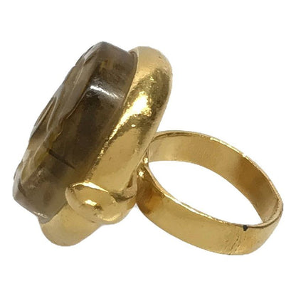 Chanel - Coco Mark Gold 99A Gripoa Candy Stone Ring - Gold - Women's