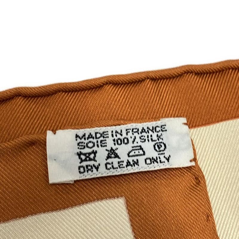 Hermes Scarf Carré 90 Ivory X Brown X Multi Legende KUNA Peuple DE Panama