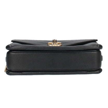 Chanel A57431 Chevron Lambskin Flap Shoulder Bag Women