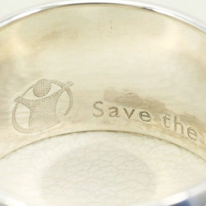 Bulgari Save The Children Silver Ring Size 95 Total Weight Approx 82g