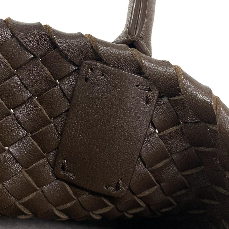 Bottega Veneta Tote Bag Mini Cabas Dark Brown Leather