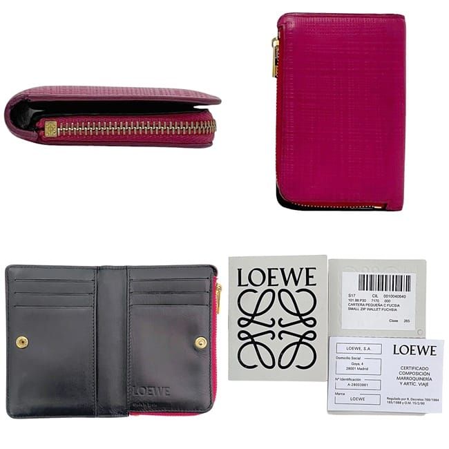Loewe Lshape Zipper Coin Case Pink Linen 101.88p30