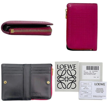 Loewe Lshape Zipper Coin Case Pink Linen 101.88p30