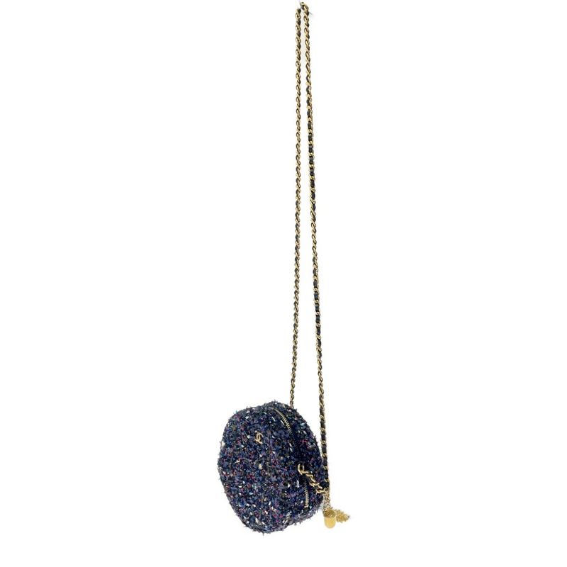 Chanel Tweed Round Chain Shoulder Bag Multicolor 429024 Shoulder Bag