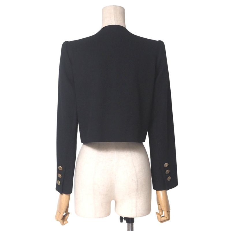 YVES Saint Laurent Yves Saint Laurent Vintage Jacket Size S No Collar Jacket
