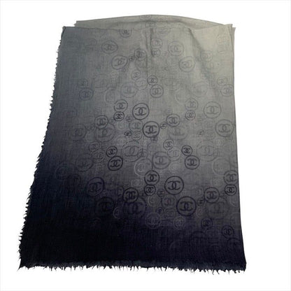 Chanel CC Logo Gradient Cashmere Large Shawl Scarf